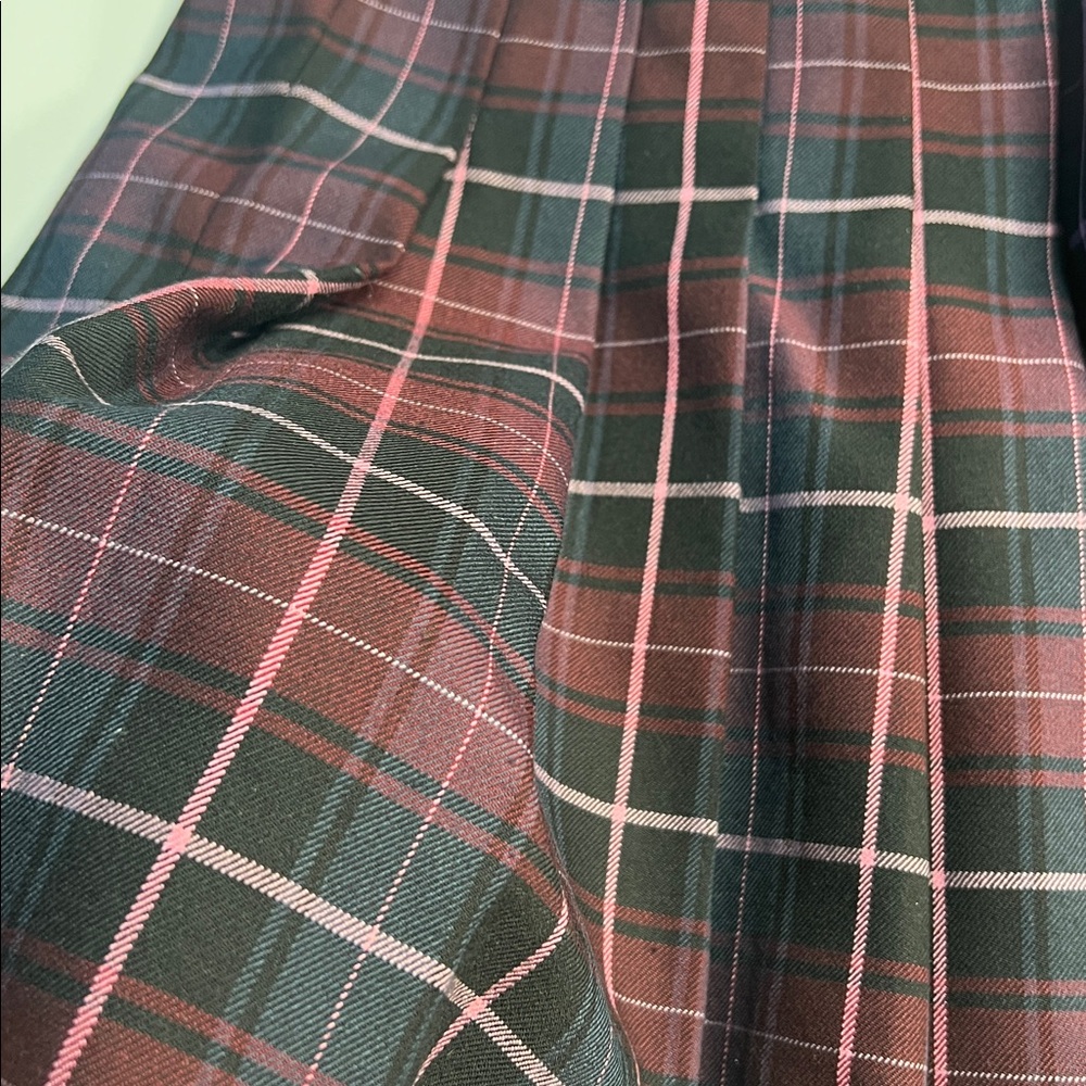 Maje mini skirt pleated flared preppy tartan Wool dark Academia traditional - Picture 11 of 13